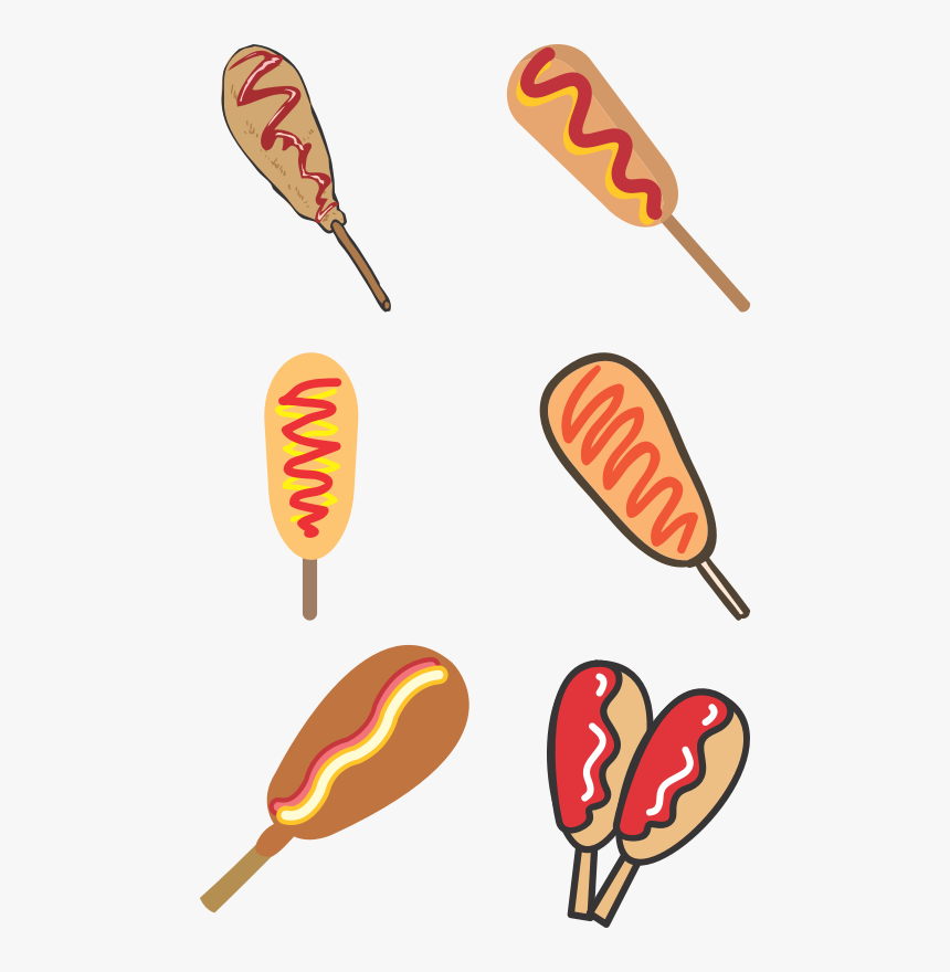 Hot Dog Corn Dog Computer Icons American Cuisine Food - Corn Dogs Art, HD Png Download