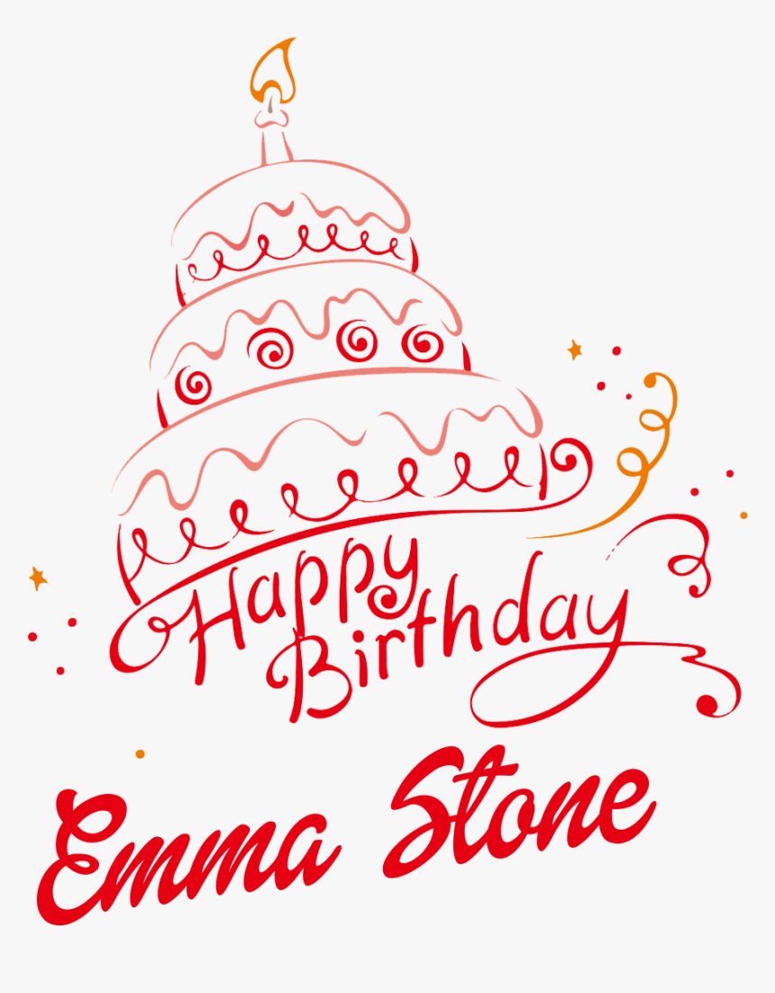 Emma Stone Happy Birthday Vector Cake Name Png - Happy Birthday Zorawar Cake, Transparent Png