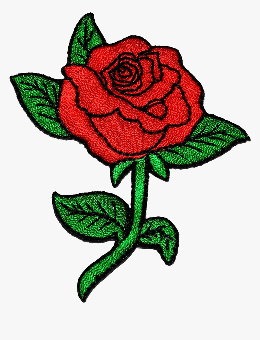 Embroidered Rose Png, Transparent Png
