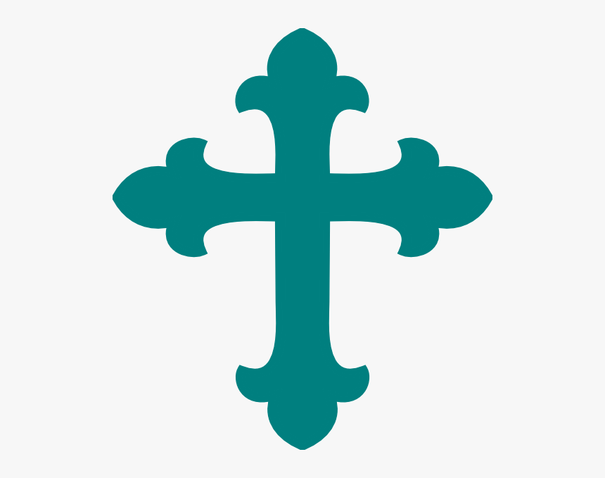 Teal Cross Clip Art At Clker - Clipart Baptism Cross, HD Png Download