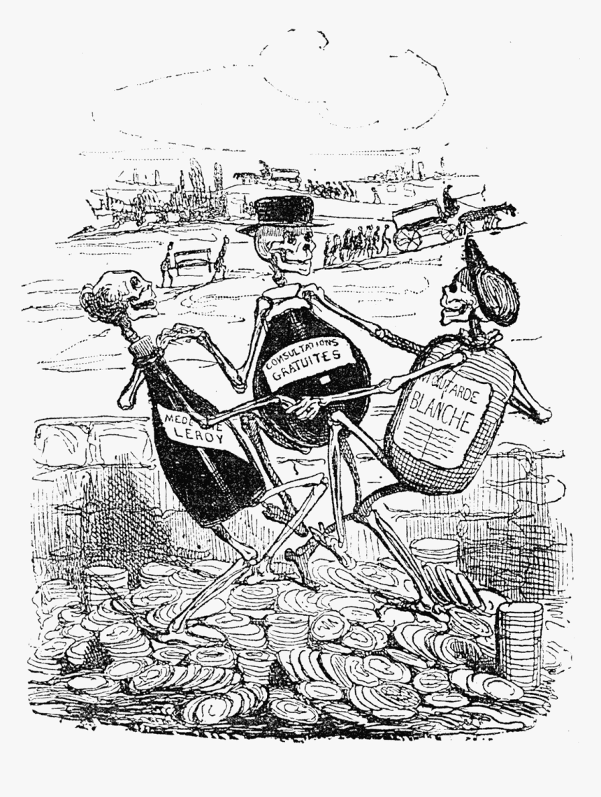 Daumier Vignette, From Cholera A Paris , M - Honore Daumier Nemesis Medicale, HD Png Download