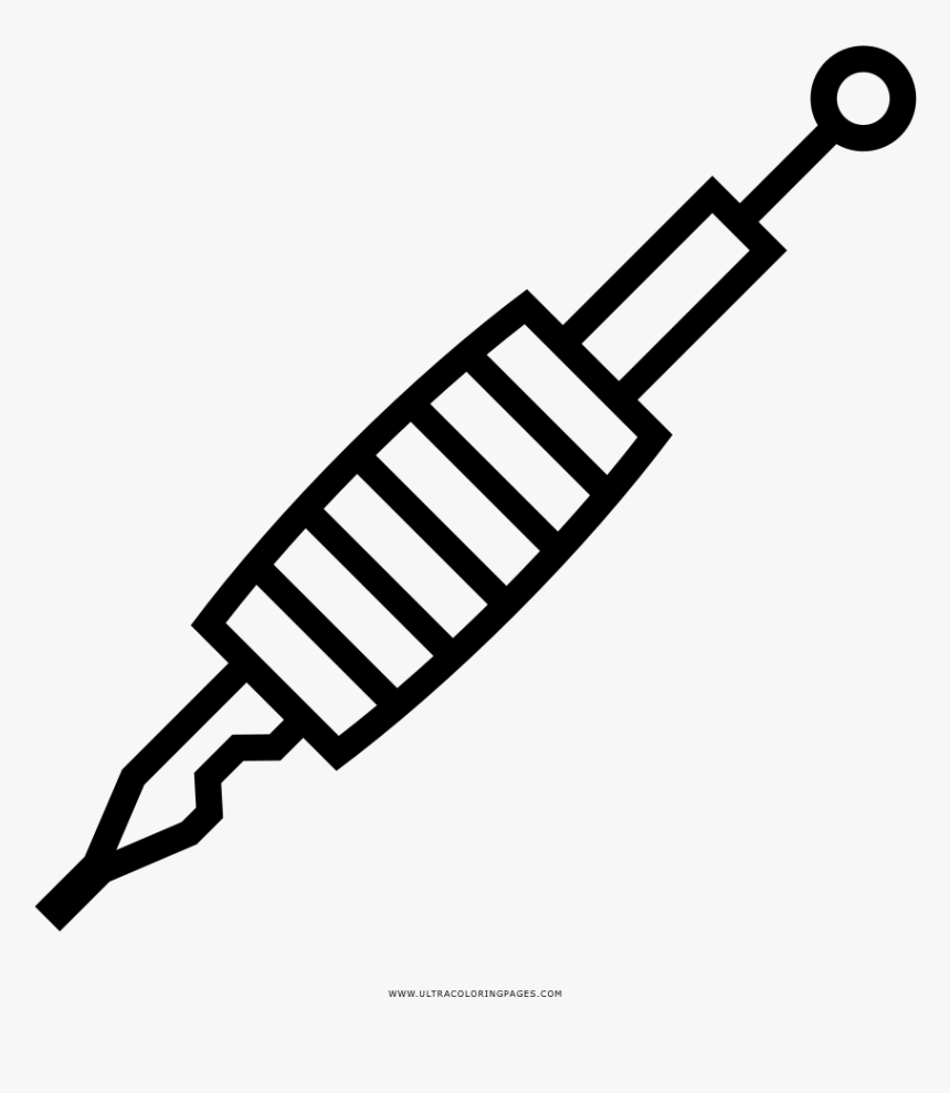 Tattoo Needle Coloring Page - Needle Icon, HD Png Download