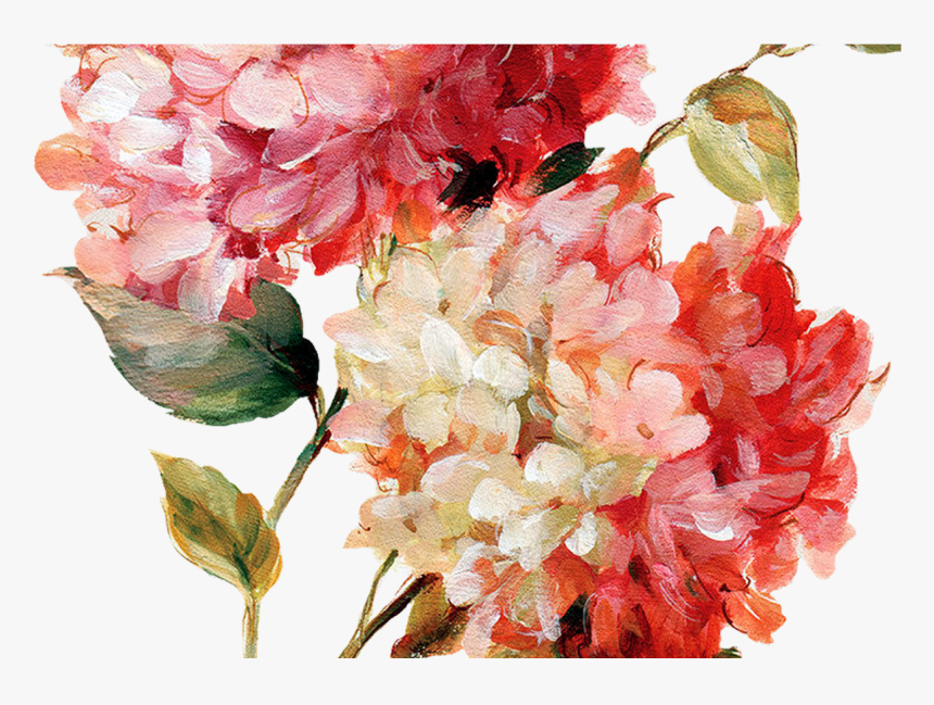 Transparent Hydrangea Clipart - Flower Painting Png, Png Download