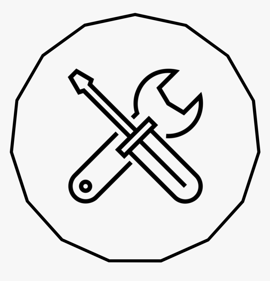 Basic School Infrastructure - Spanner Screwdriver Drawing, HD Png Download