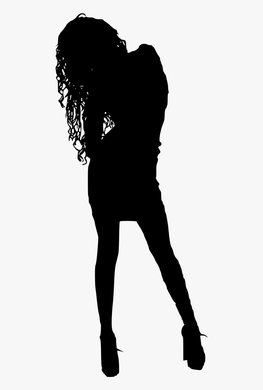 Black Woman Silhouette Png, Transparent Png
