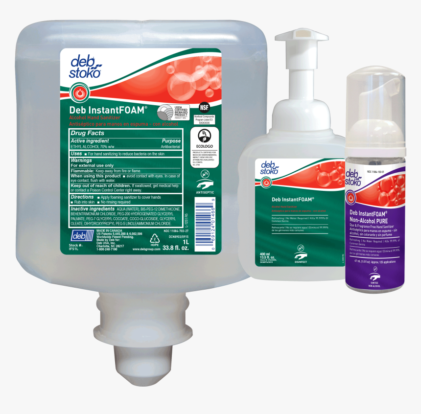 Deb Instantfoam Hand Sanitiser - Deb Stoko Hand Sanitizer, HD Png Download