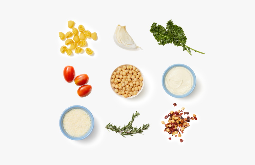 Chickpea & Kale Pasta With Fried Rosemary & Romano - Tomato Sauce, HD Png Download
