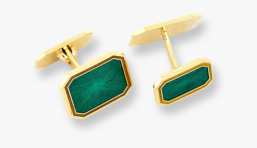 Nicole Barr Designs 18 Karat Gold Hexagonal Cufflinks-green - Earrings, HD Png Download