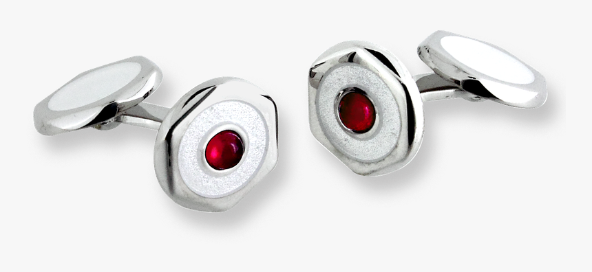 Nicole Barr Designs Sterling Silver Hexagon Elbow Cufflinks-white - Earrings, HD Png Download