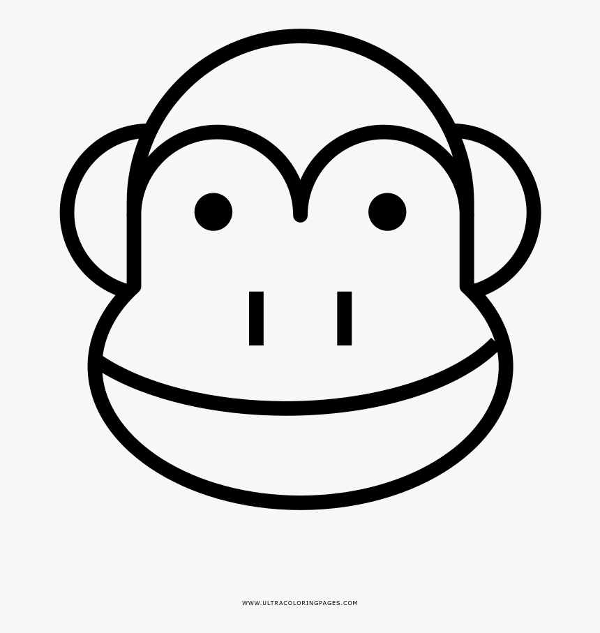 Monkey Face Outline, HD Png Download