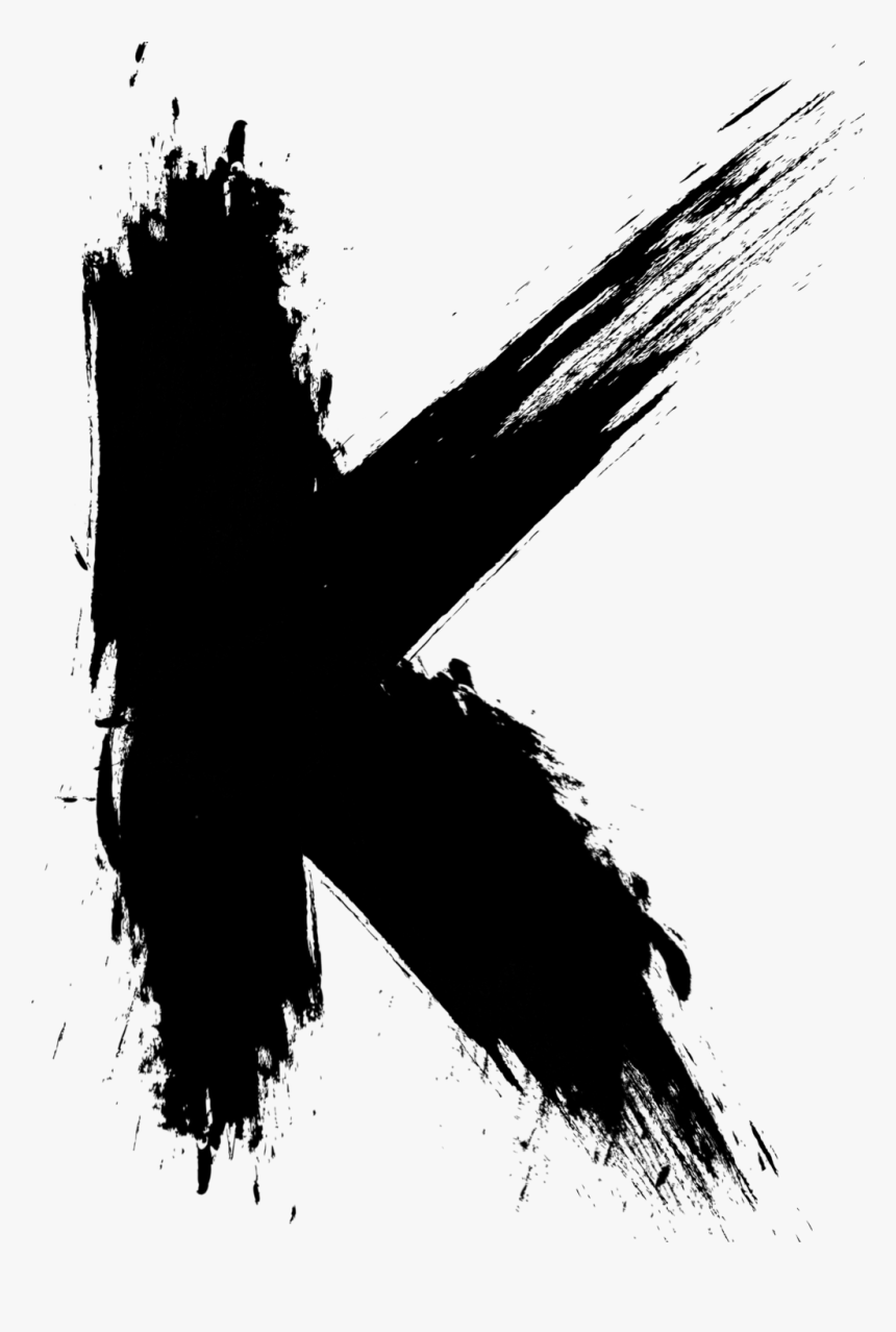 #k #k
#lettrek #lettrek #lettrek #letterk
#black #noir - Illustration, HD Png Download