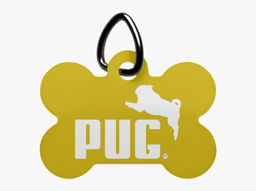Pug Dog Bone Pet Tag - Pet Tag, HD Png Download