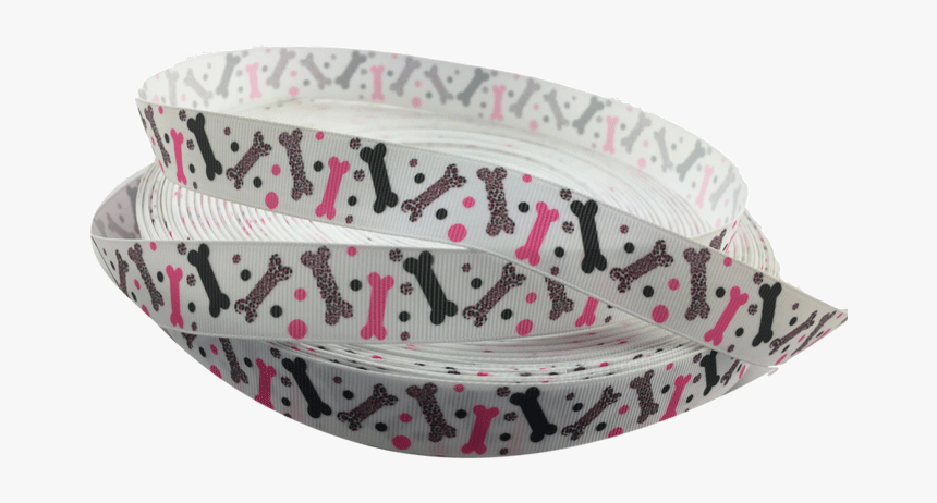 Ribbons [tag] Pink Dog Bone Grosgrain Ribbons 7/8″ - Bangle, HD Png Download