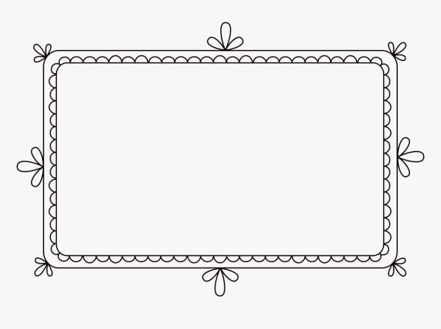 Square Scalloped Edge Clipart - Doodle Banner Png, Transparent Png