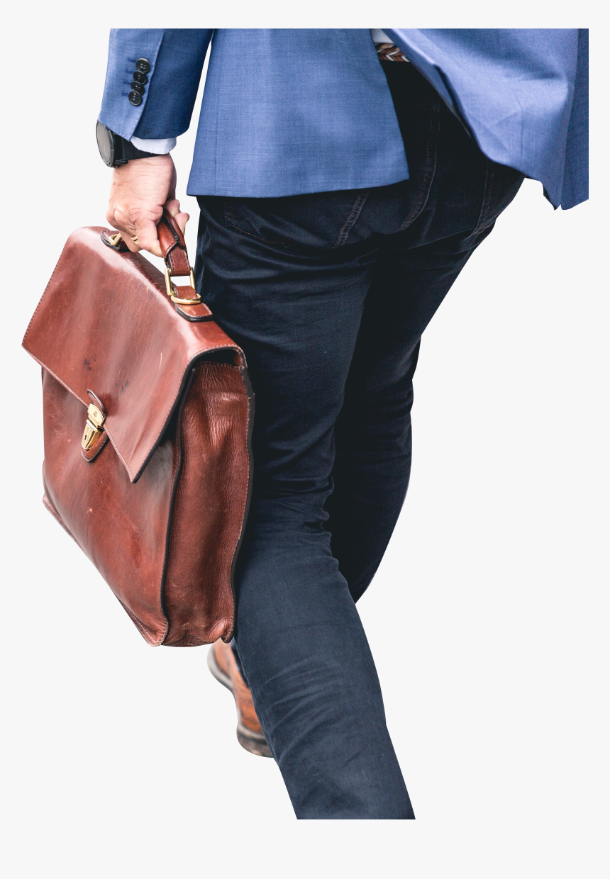 Man With Brown Leather Bag - Profession, HD Png Download
