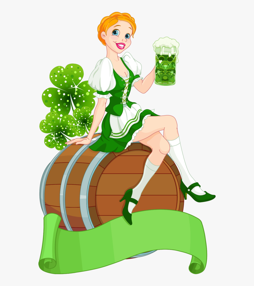 Beer Glass Bottle Cartoon Green Beer Png - Illustration, Transparent Png