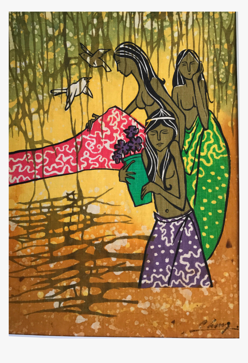 Hand Painted Batik Png - Painting, Transparent Png