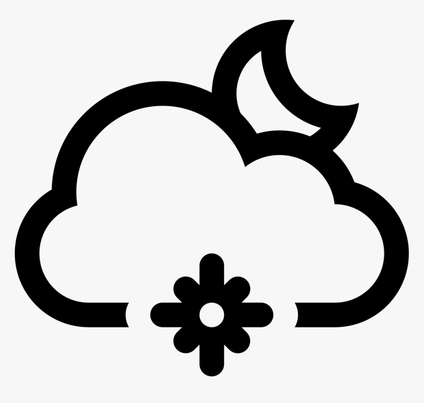 Snowy Night Cloud - Icon, HD Png Download