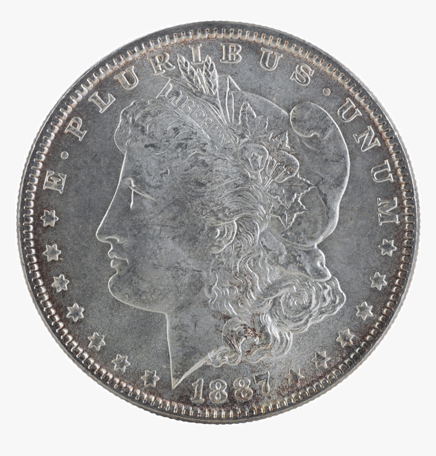 Silver And Gold Dealers Toned American Silver Dollar - Jamaican Coin Black And White, HD Png Download