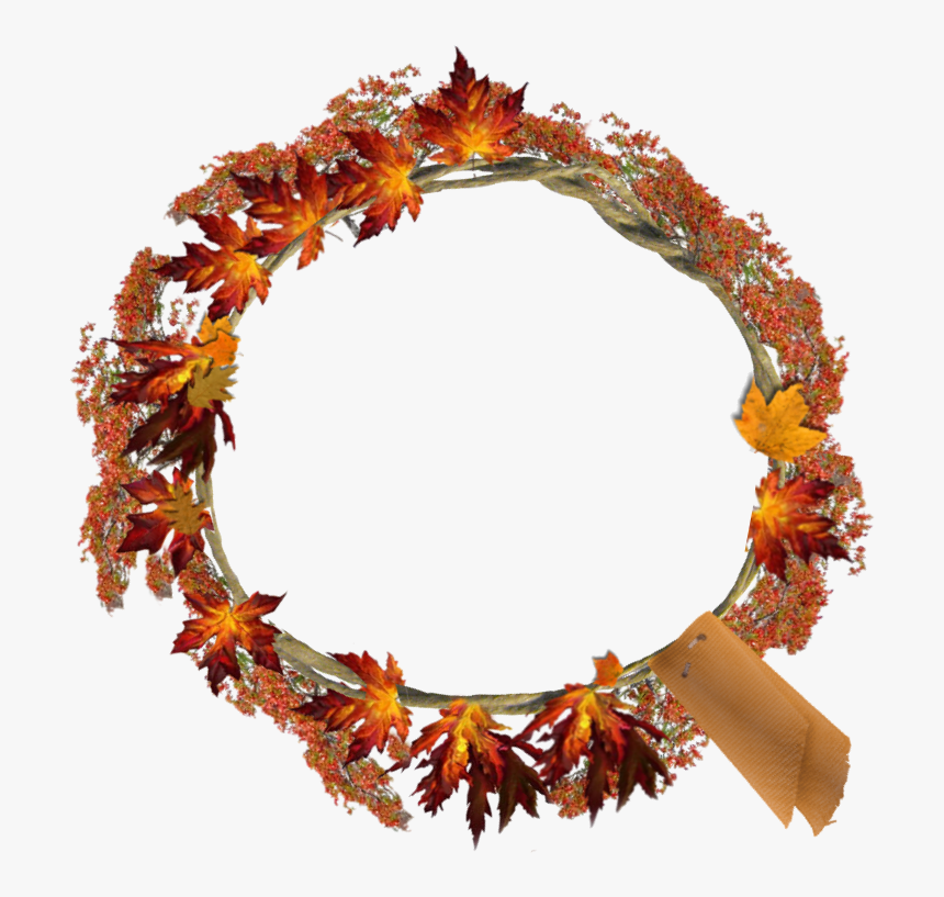 Autumn Wreath Frame - Wreath, HD Png Download