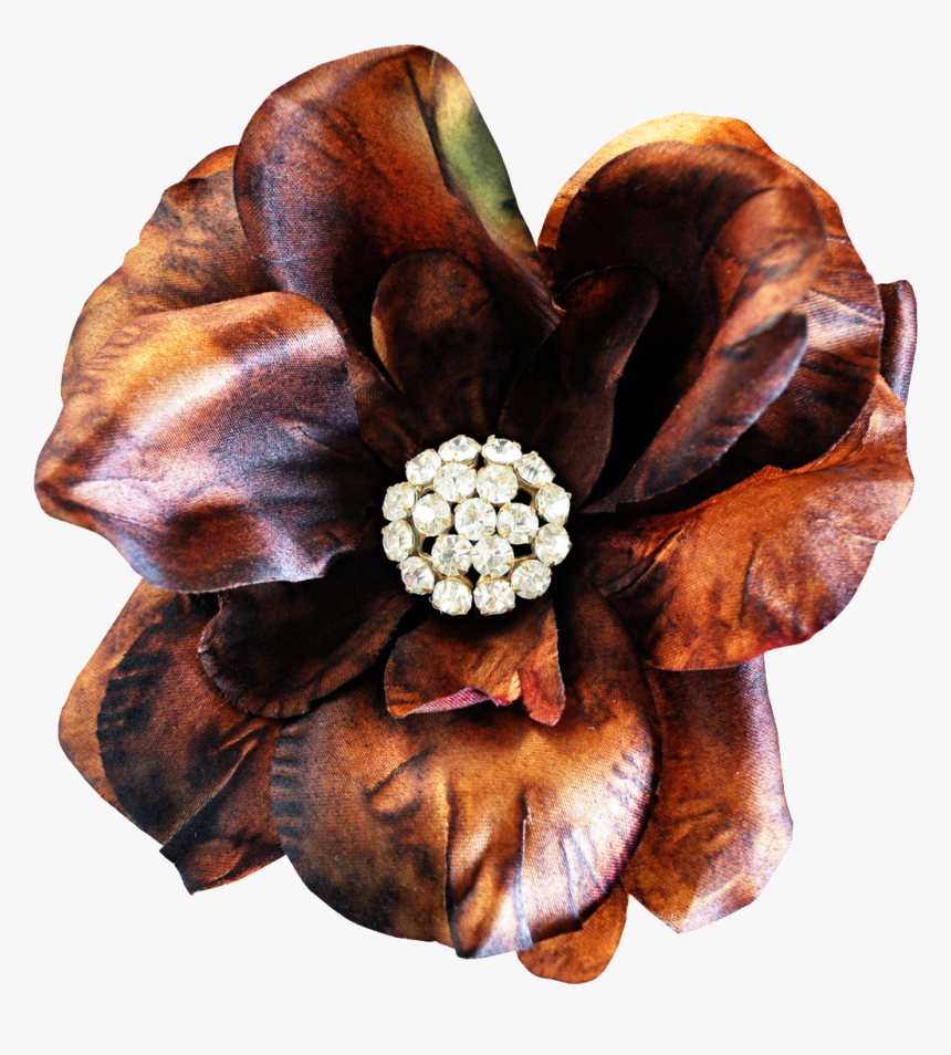 Hand Painted Brown Realistic Flower Png Transparent - Artificial Flower, Png Download