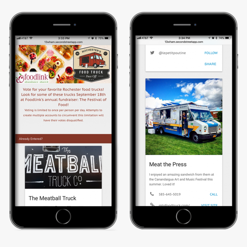 Wham Food Truck Ballot Mobile - Iphone, HD Png Download