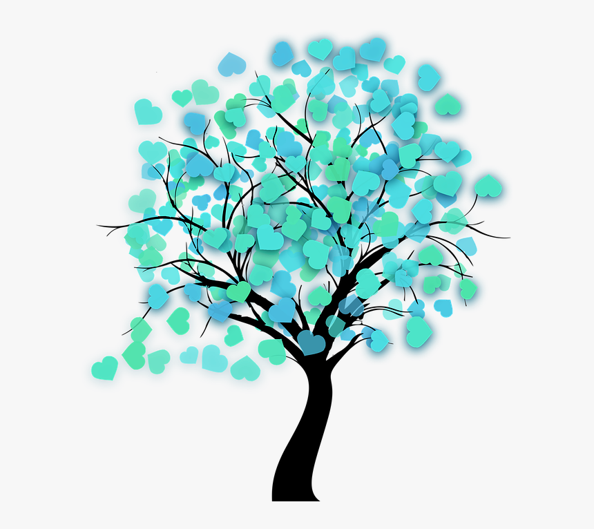 Árvore De Coração Png, Transparent Png