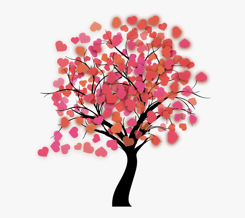 Árvore De Coração Png, Transparent Png