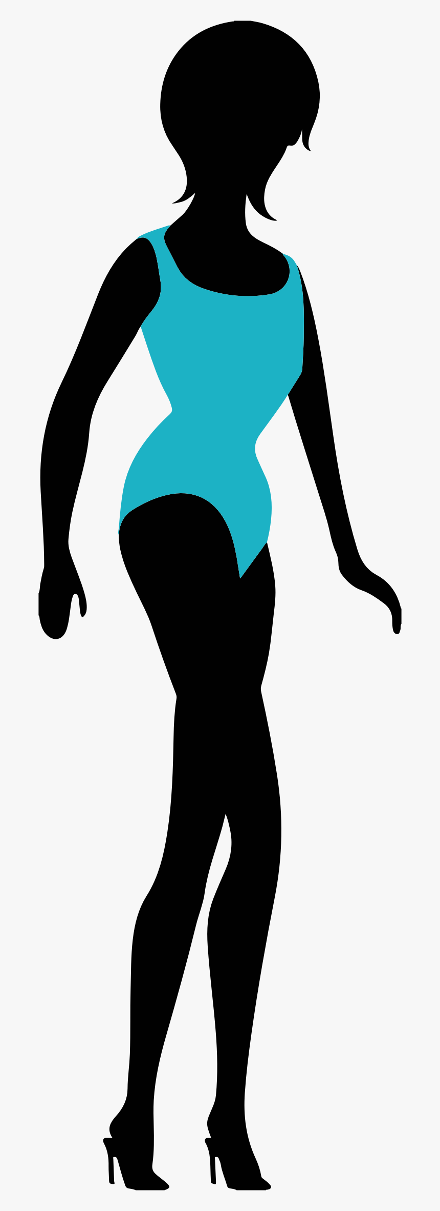 Woman In Bikini Silhouette Clip Arts - Silhueta De Biquíni Png, Transparent Png