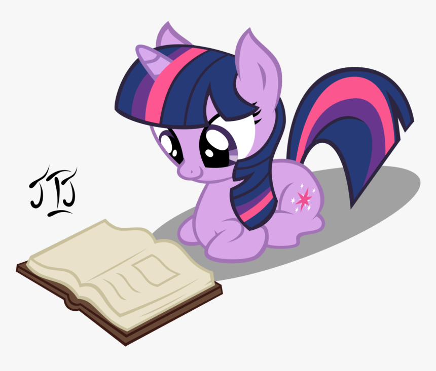 Transparent Cute Book Png - Twilight Sparkle Reading Cute, Png Download
