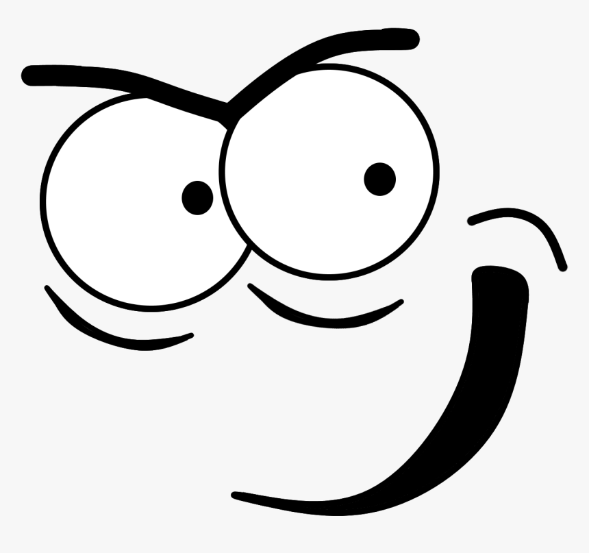 Cute Outline Face Art Emoji Png Free Download, Transparent Png