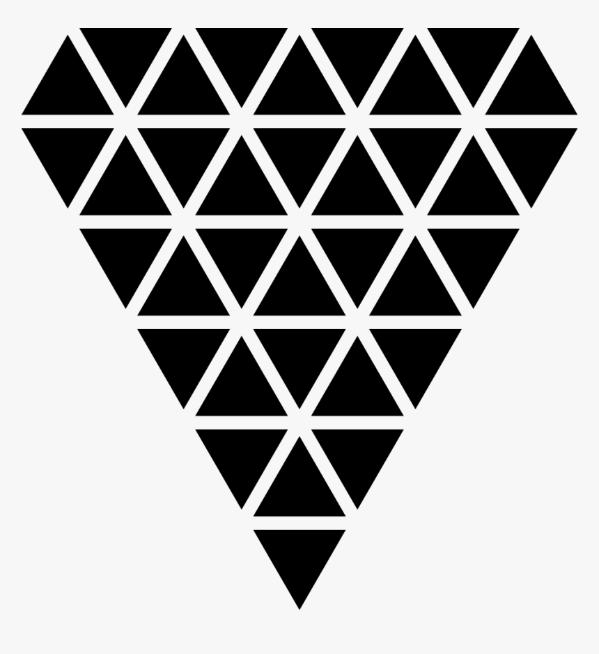 Polygonal Diamond Shape Of Small Triangles Shapes Made Of Triangles