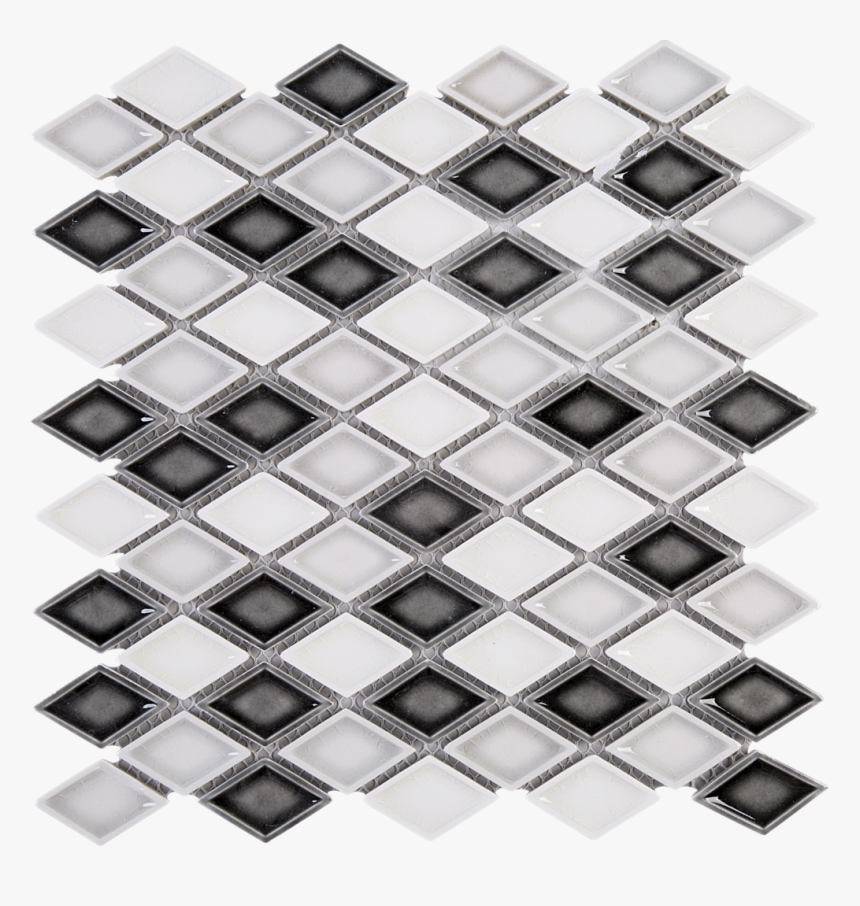 Hma-13 Handmade Diamond Shape Grey And White Ceramic - Ceramic, HD Png Download