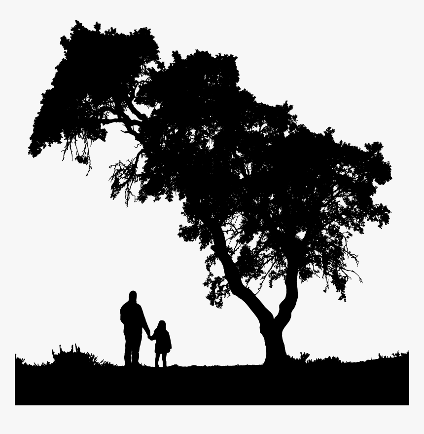 Transparent Dad And Daughter Silhouette, HD Png Download