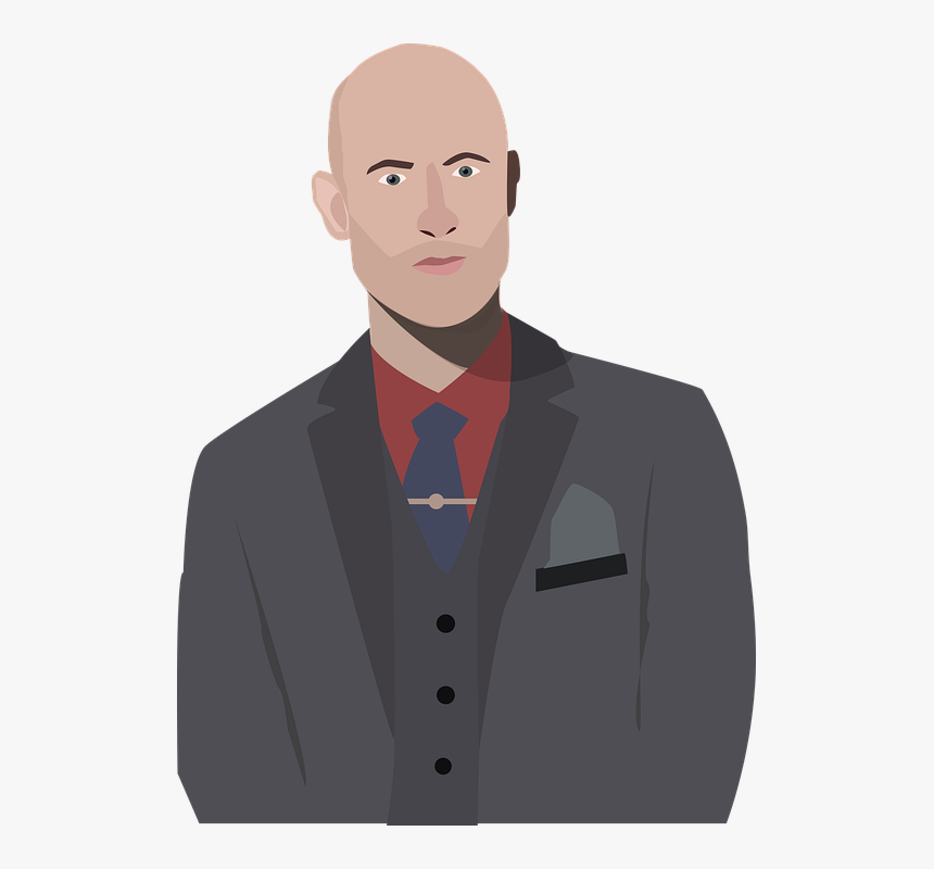 Takım Elbiseli Kel Adam, HD Png Download