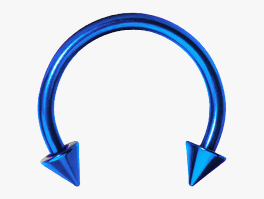 Overlay, Piercing, And Png Image - Horseshoe Blue Septum Piercing, Transparent Png