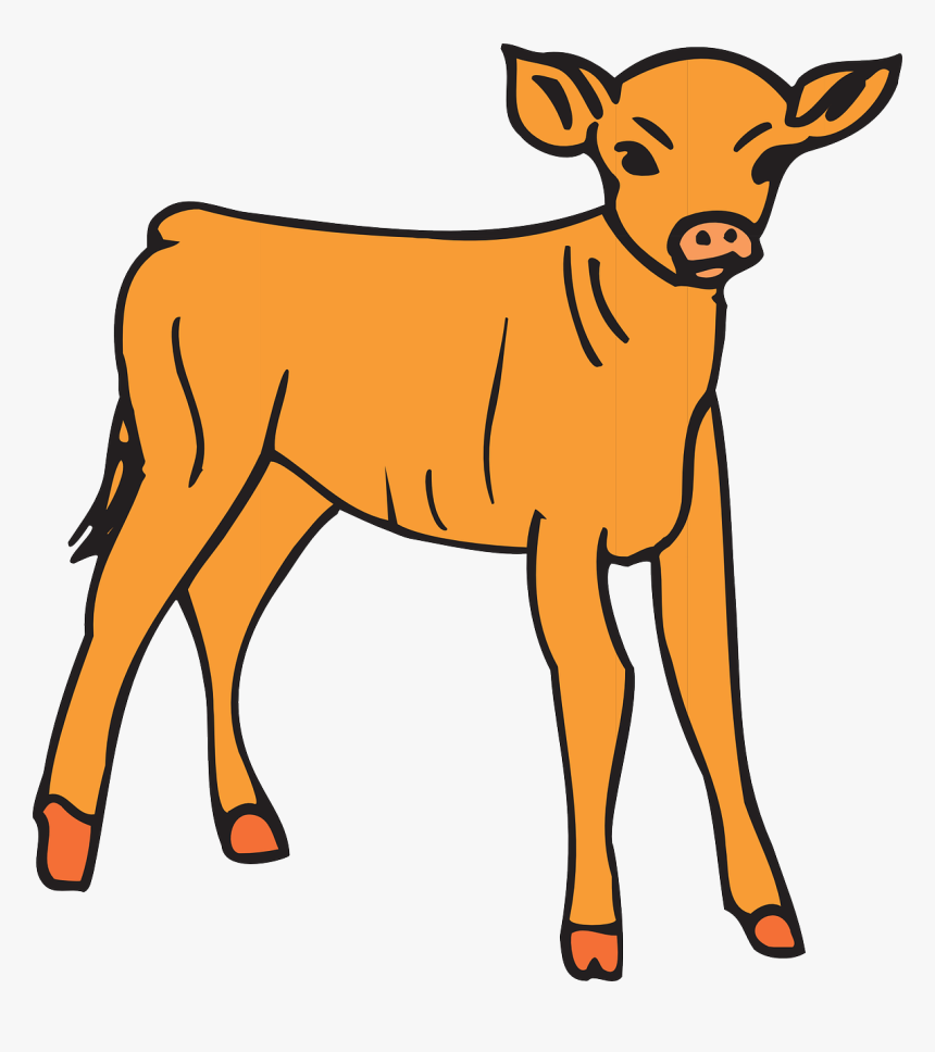 Calf Clipart Black And White, HD Png Download