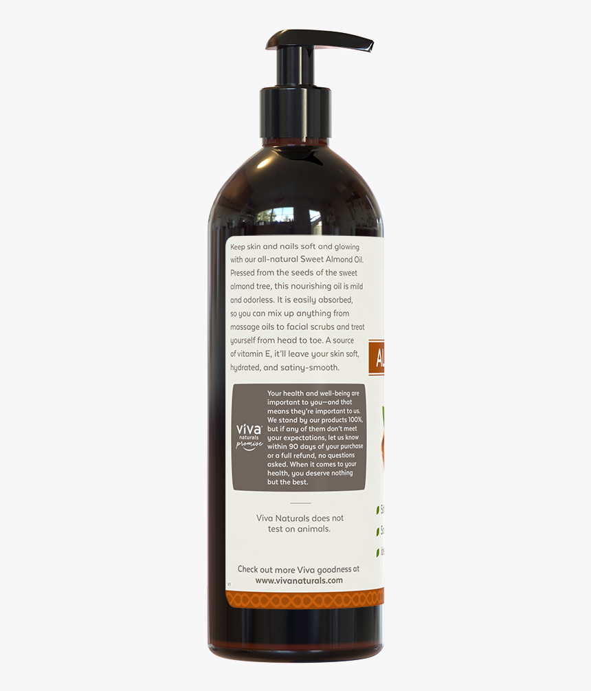 Viva Naturals Sweet Almond Oil Left Side 
 Class - Viva Naturals Almond Oil, HD Png Download