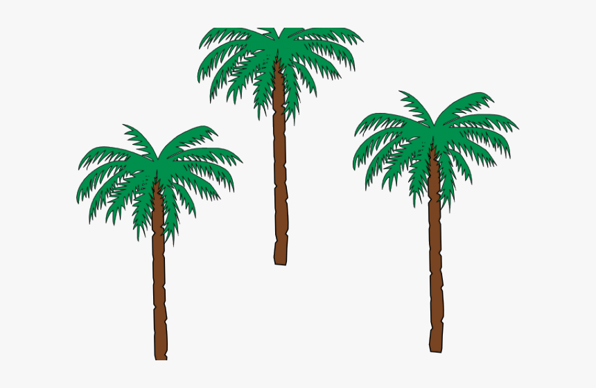 Date Palm Clipart Pom Tree - Small Palm Trees Clipart, HD Png Download