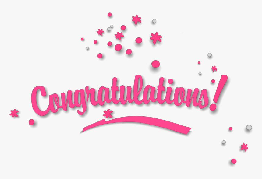#congratulations #pink #award #celebrate - Calligraphy, HD Png Download