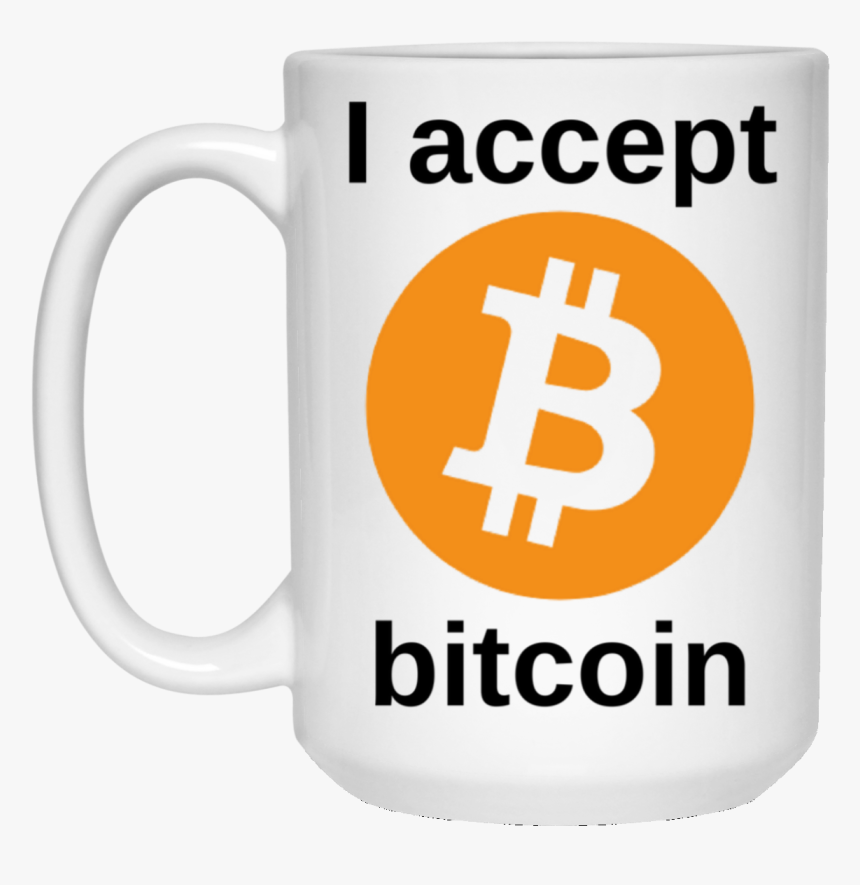 A White Bitcoin Mug, HD Png Download