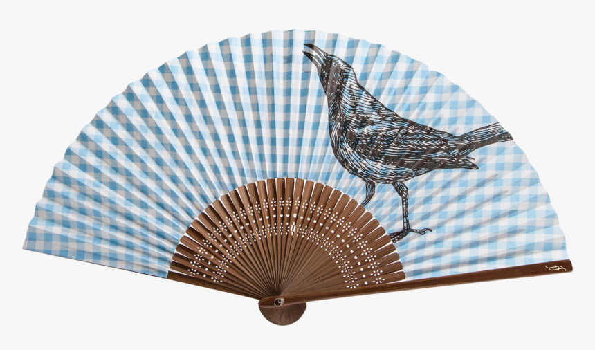Gingham And Grackle Fan - Japanese Hand Fan Red Cherry Blossom, HD Png Download