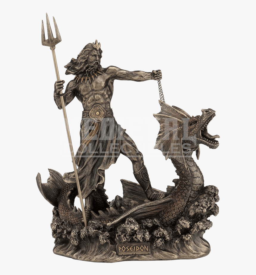 Transparent Poseidon Trident Png - Poseidon Greek God Sculpture, Png Download