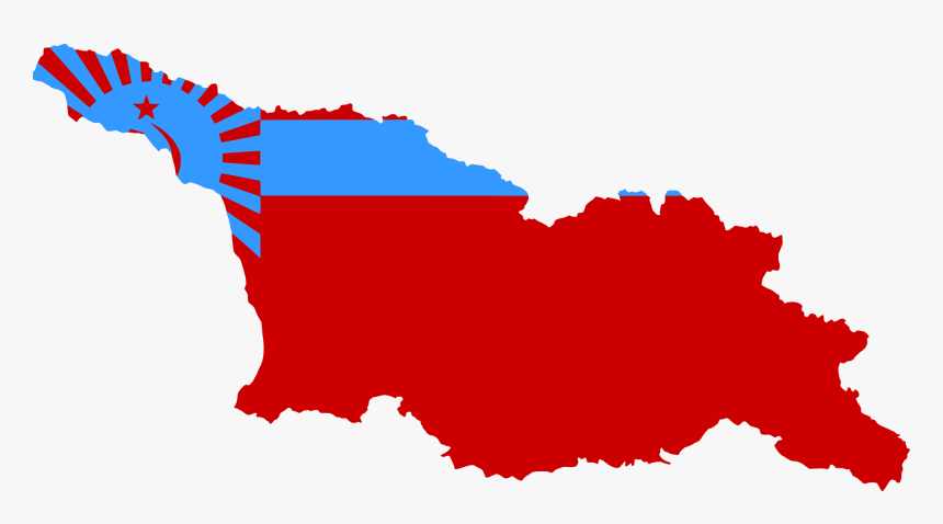 Georgia Flag Clipart Png - Georgia Capital City Map, Transparent Png