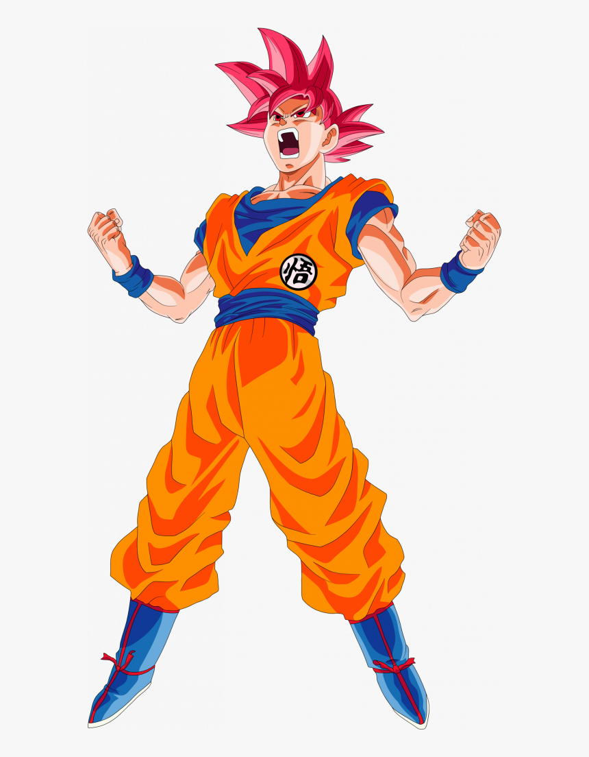 Goku Super Saiyan God Png, Transparent Png