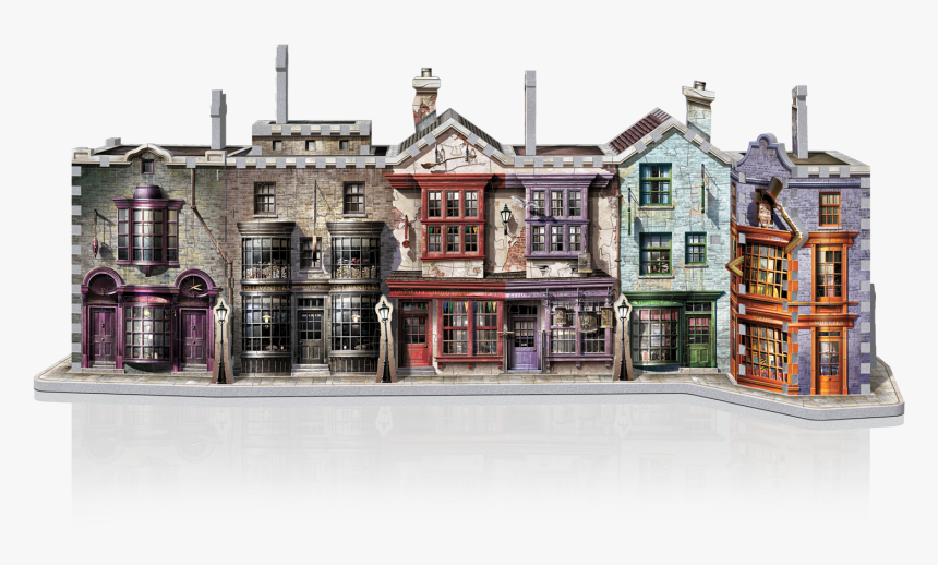 Going Through A Brick Wall Or Using Floo Powder To - Harry Potter 3d Puzzle Diagon Alley, HD Png Download