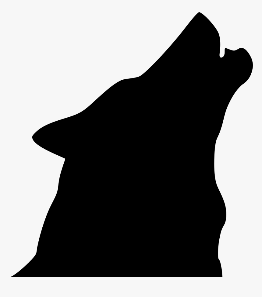 Howling Wolf Head Silhouette Clipart , Png Download - Wolf Head Silhouette, Transparent Png