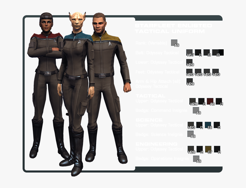 Transparent Star Trek Online Png - Starfleet Uniforms Concept Art, Png Download