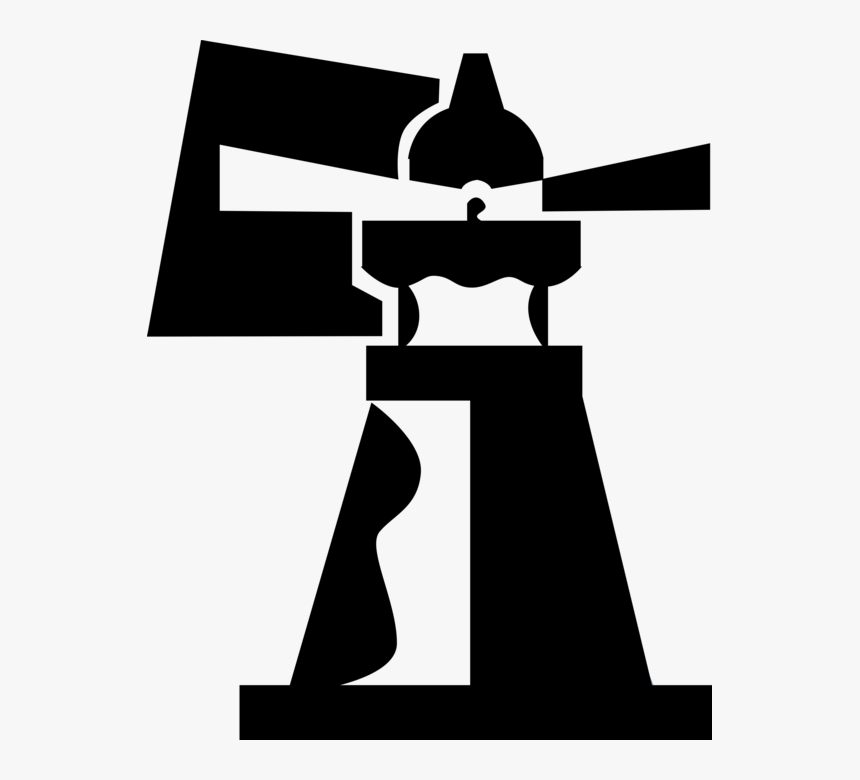 Vector Illustration Of Lighthouse Beacon Emits Light, HD Png Download