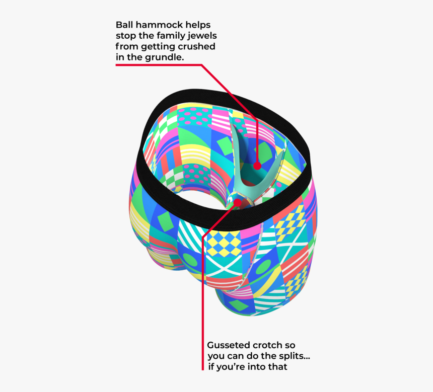 Men S Derby Ball Hammock Boxer Briefs 
 Itemprop Image - Ball Hammock Boxers, HD Png Download